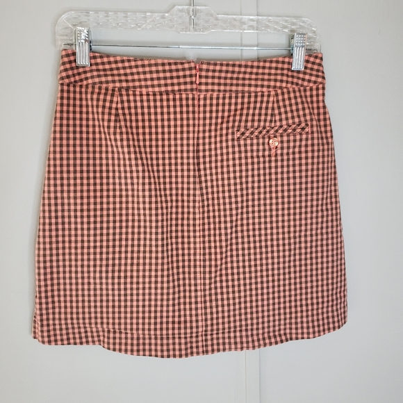 Lady Hagen Peach Gingham Golf Skort - Picture 5 of 11